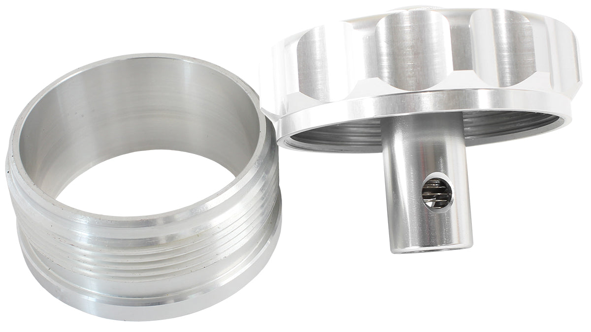 AF460-32-RV-S - 2" ALUM WELD BUNG AND CAP SILVER WITH ROLL OVER VALVE