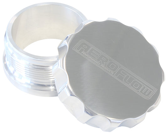 AF460-32P - 2" ALUM WELD BUNG AND CAP RAW WELD ON / POLISHED CAP