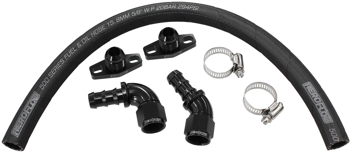 AF463-20 - FORD XR6 TURBO DRAIN KIT BA BF FG STANDARD GT35 TURBO BARRA Aeroflow - AF 463-20