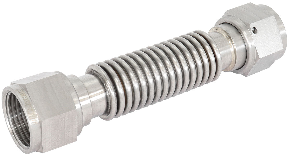 AF463-40 - FLEXIBLE TURBO DRAIN HOSE S/S FEMALE 2 x -12AN 150MM LONG
