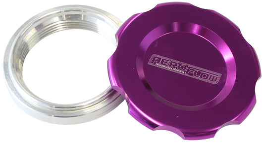 AF465-48PUR - 3" WELD BUNG AND PURPLE CAP LOW PROFILE FEMALE WELD-ON