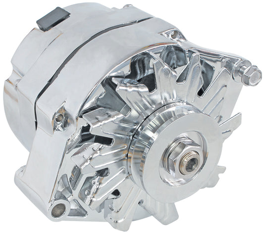AF4870-1140 - GM CHROME 140 AMP 1 OR 3 WIRE CHEV STYLE ALTERNATOR