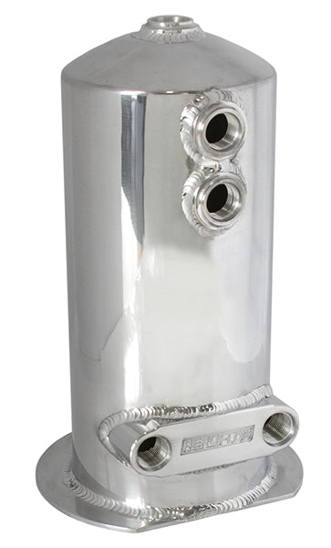 AF49-1024 - SURGE TANK 2.5L SPUN ALLOY DUAL FEED OPTION 4 X -8ORB