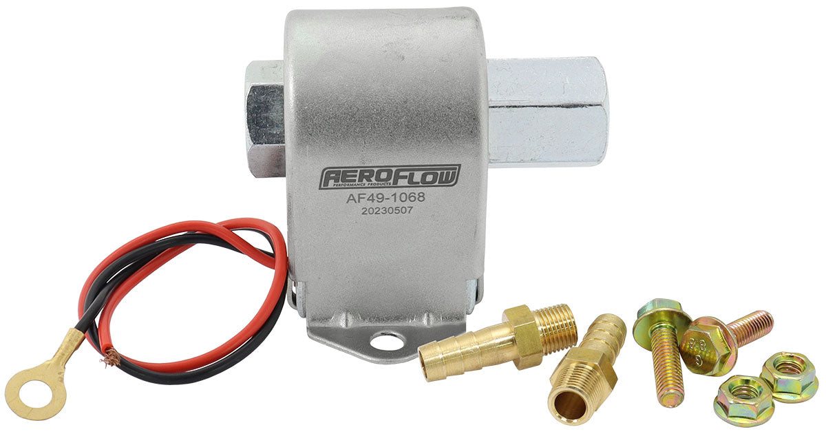 AF49-1068 - 4 - 7 PSI 35 GPH INLINE FUEL PUMP METAL 1/8" NPT FACET 5/16" Aeroflow - AF 49-1068