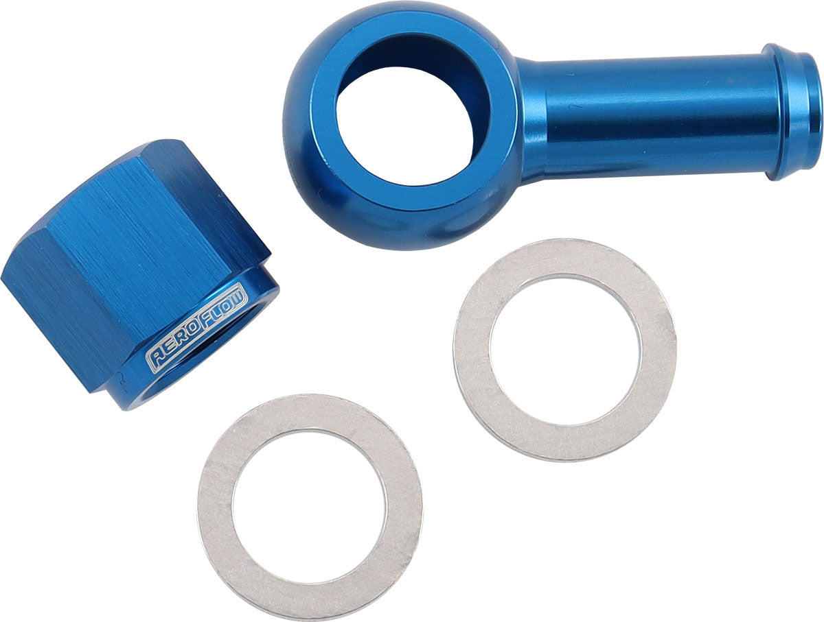 AF49-1220 - AEROFLOW / BOSCH FUEL PUMP 10mm 3/8" BANJO & NUT KIT BLUE