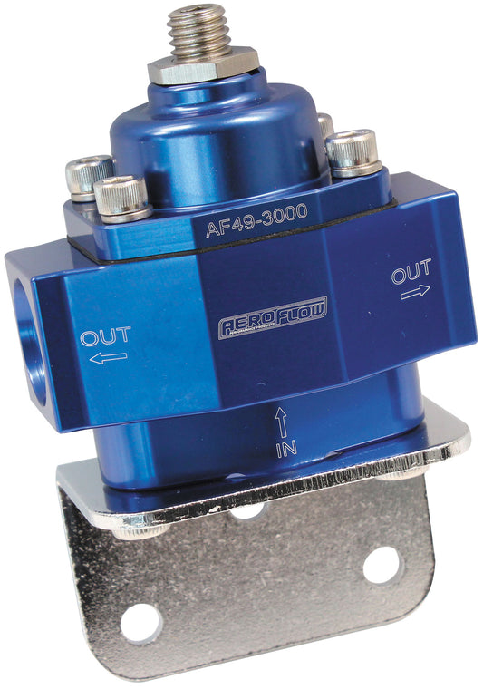 AF49-3000 - BLUE STYLE REG 4.5-9 PSI ADJUSBILLET 1In 2 Out -8 ORB PORTS