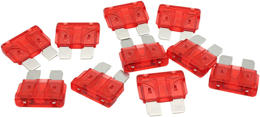AF49-4007 - 10 AMP STANDARD BLADE FUSE RED COLOUR 10 PACK
