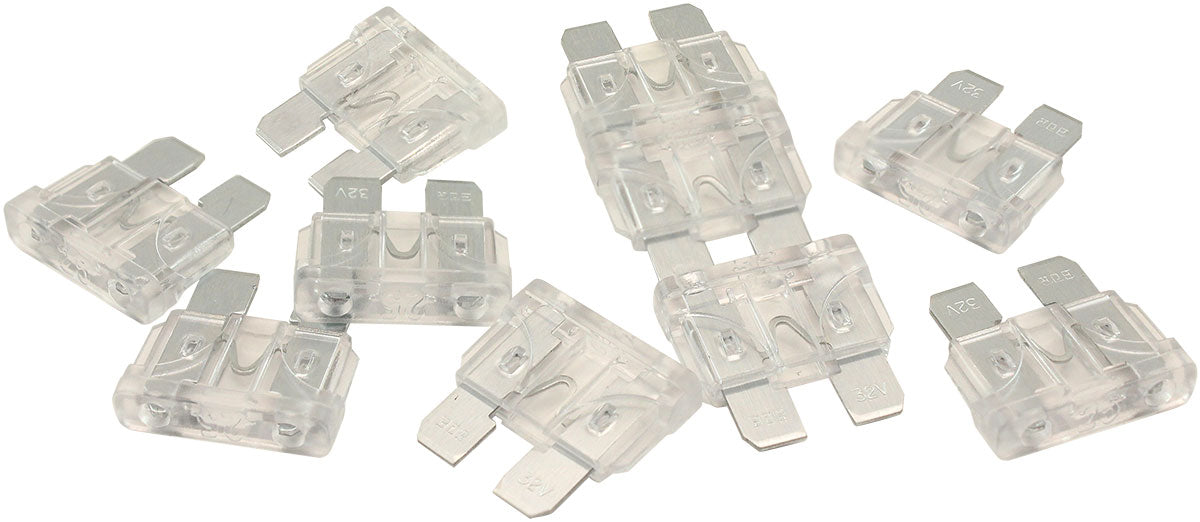 AF49-4010 - 25 AMP STANDARD BLADE FUSE CLEAR COLOUR 10 PACK