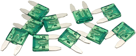 AF49-4022 - 30 AMP MINI BLADE FUSE GREEN BODY COLOUR 10 PACK