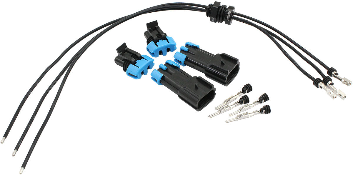 AF49-4048 - 3 WIRE ELECTRICAL TERMINAL BLACK BULKHEAD SINGLE NEGATIVE