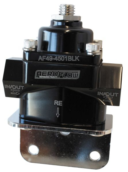 AF49-4501BLK - BYPASS REG 4.5-9 PSI ADJUSTABL-8 ORB PORTS BOTTOM RETURN
