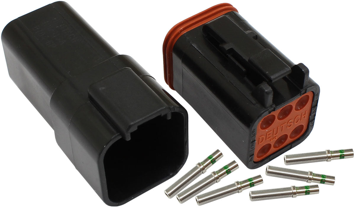 AF49-9006 - WEATHERTIGHT 6 PIN CONNECTOR KIT DEUTSCH DT STYLE BLACK