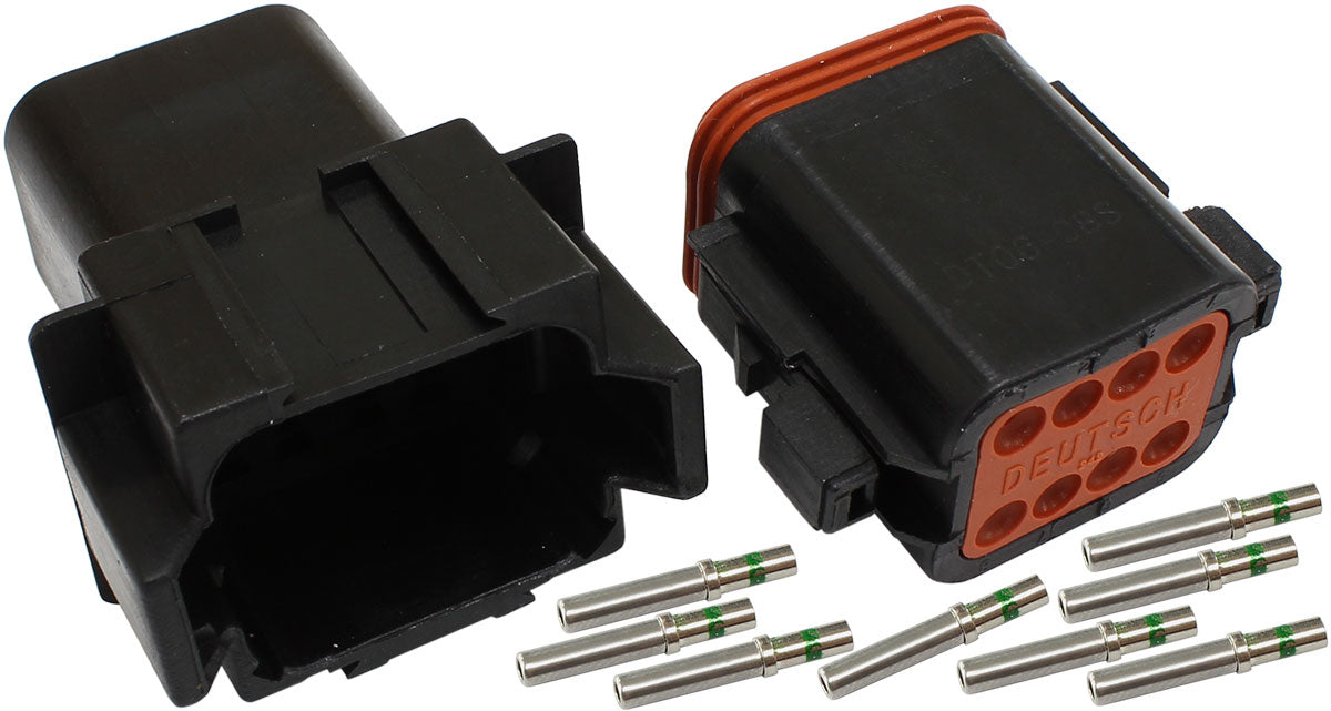 AF49-9008 - WEATHERTIGHT 8 PIN CONNECTOR KIT DEUTSCH DT STYLE BLACK
