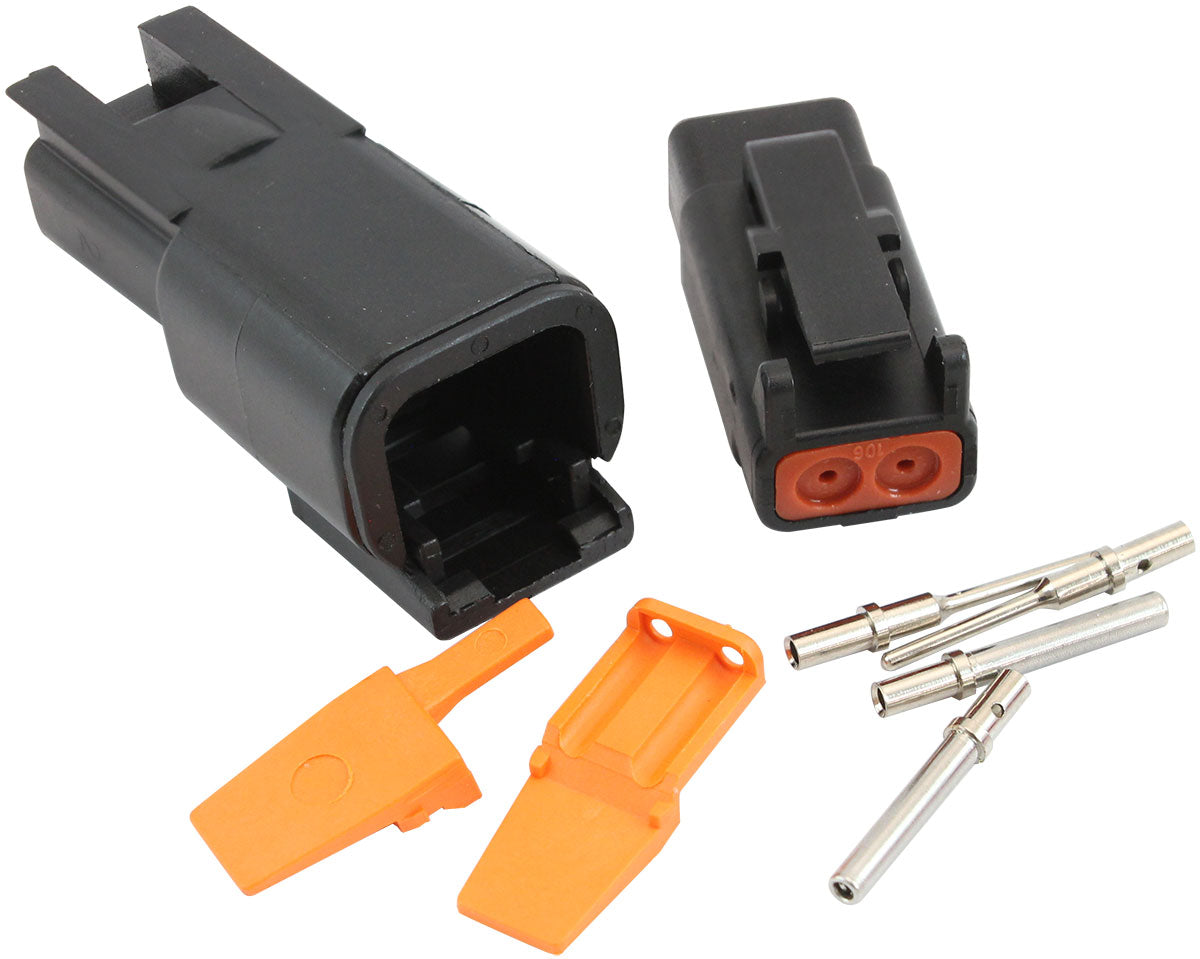 AF49-9102 - WEATHERTIGHT DTM 2 PIN BLACK CONNECTOR KIT DEUTSCH DTM STYL