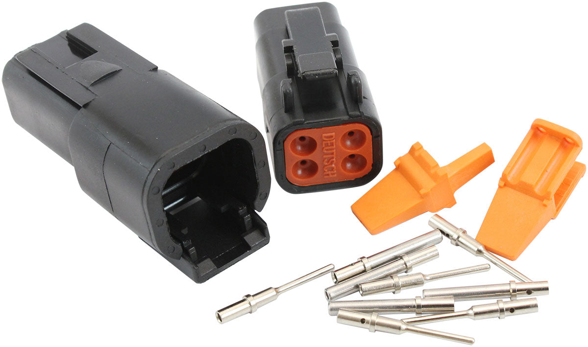 AF49-9104 - WEATHERTIGHT DTM 4 PIN BLACK CONNECTOR KIT DEUTSCH DTM STYL