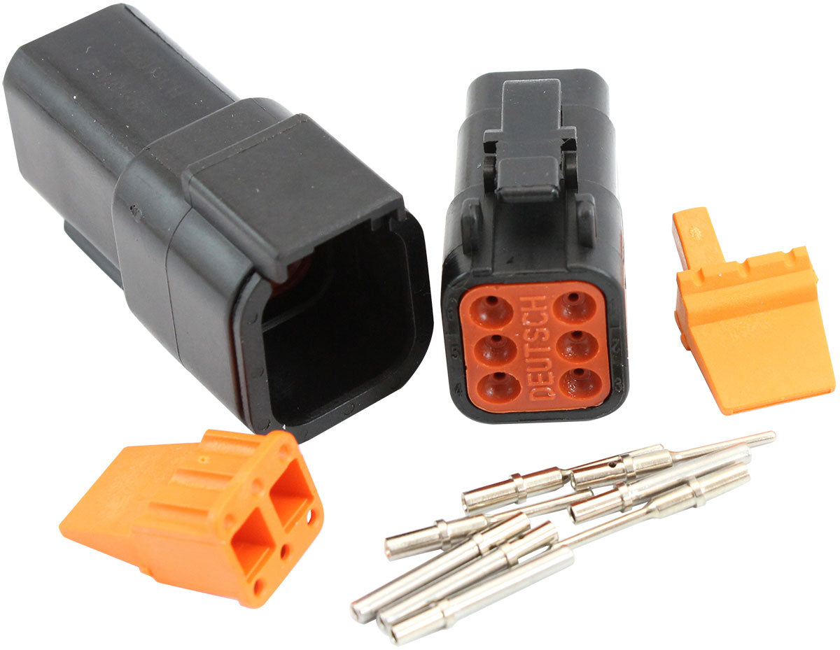 AF49-9106 - WEATHERTIGHT DTM 6 PIN BLACK CONNECTOR KIT DEUTSCH DTM STYL