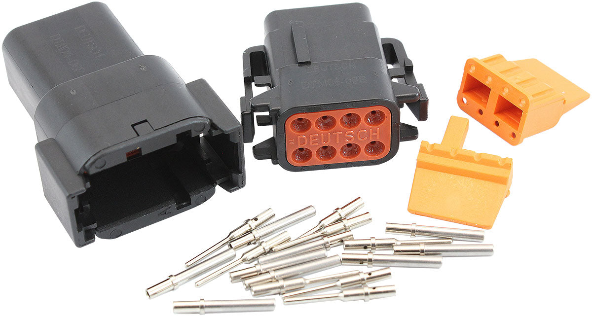AF49-9108 - WEATHERTIGHT DTM 8 PIN BLACK CONNECTOR KIT DEUTSCH DTM STYL