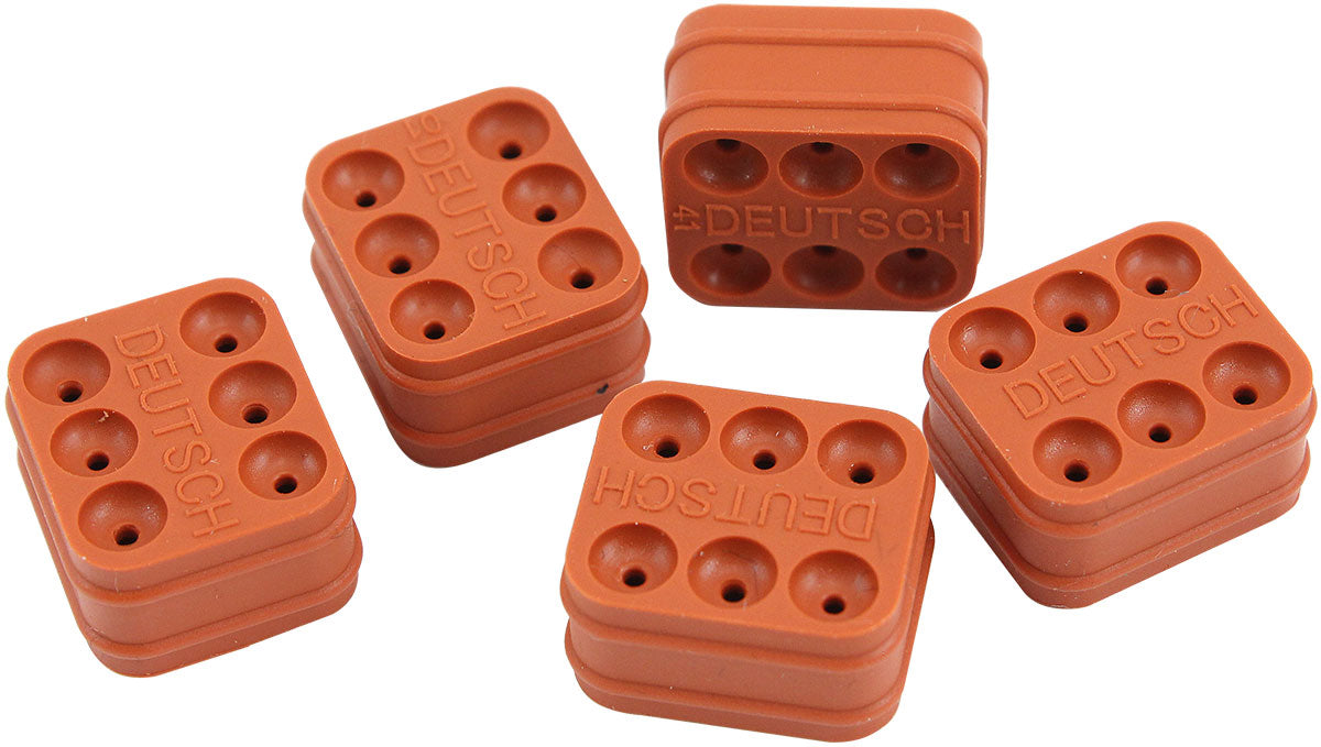 AF49-9143 - WEATHERTIGHT DTM WIRE SEAL 6 PIN PACK OF 5 DEUTSCH CONNEC