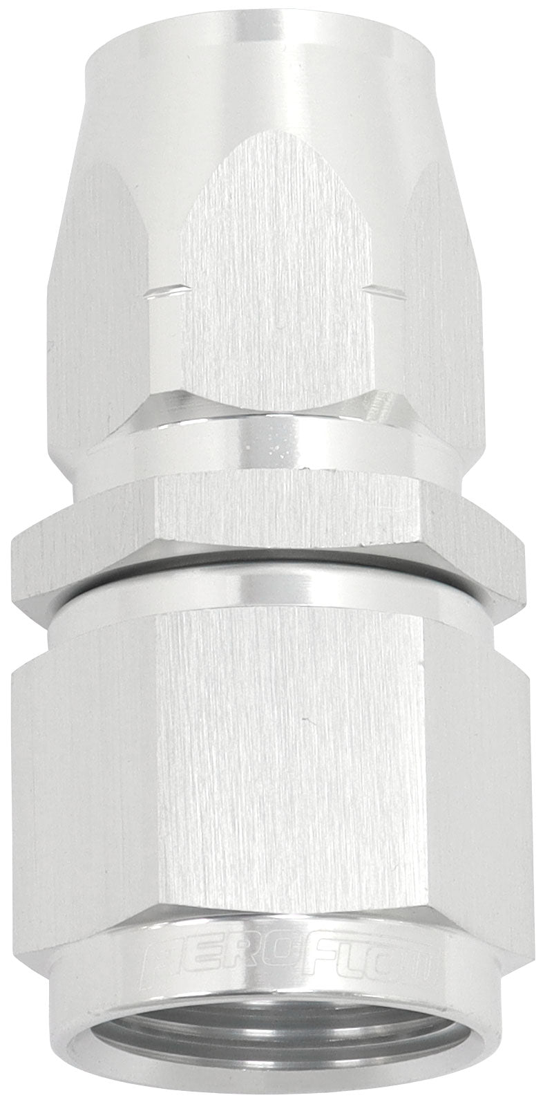 AF501-08-10S - STEPPED STRAIGHT END -8 HOSE TO -10AN REDUCER HOSE END SILV