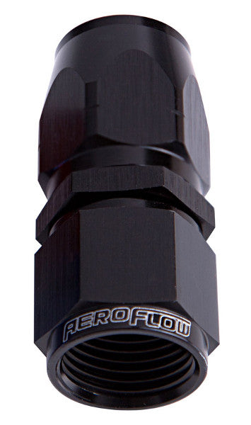 AF501-08BLK-25 - ALLOY STRAIGHT HOSE END -8AN BLACK CUTTER SWIVEL NUT 25pk