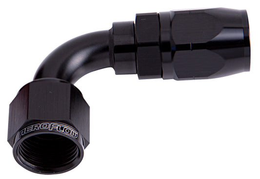 AF503-10BLK - ALLOY 90 DEG HOSE END -10AN BLACK CUTTER STYLE FULL SWIVEL