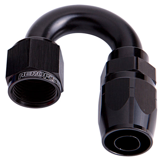 AF506-12BLK - ALLOY 180 DEG HOSE END -12AN BLACK CUTTER STYLE FULL SWIVEL