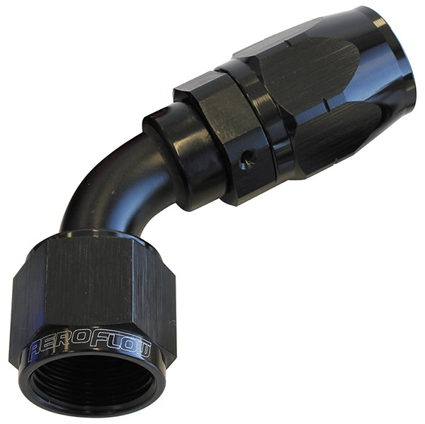 AF508-20BLK - ALLOY 60 DEG HOSE END -20AN BLACK CUTTER STYLE FULL SWIVEL