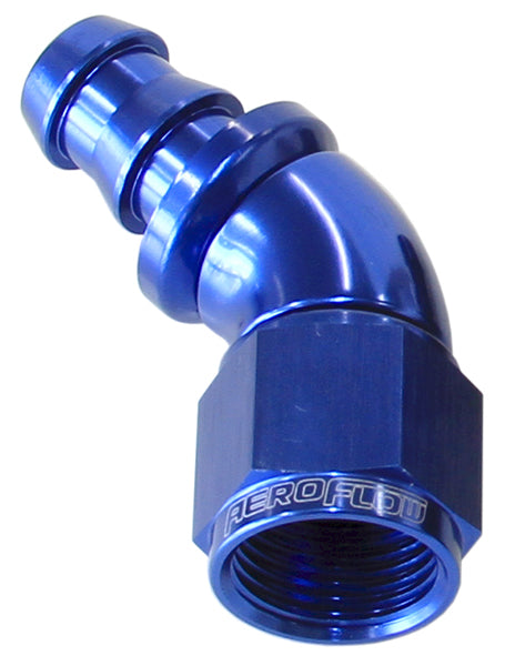 AF512-04 - -4AN 45 DEG FULL FLOW PUSH LOCBLUE FULL FLOW PUSH LOCK