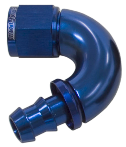AF515-10 - -10AN 150 DEG FULL FLOW PUSH LBLUE FULL FLOW PUSH LOCK