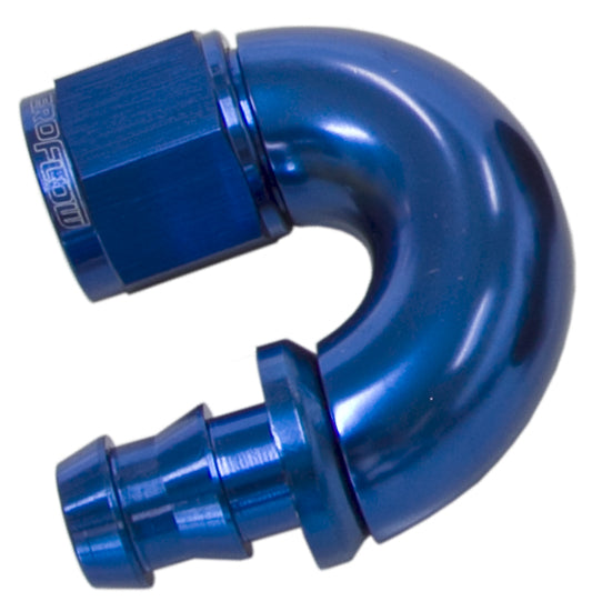 AF516-04 - -4AN 180 DEG FULL FLOW PUSH LOBLUE FULL FLOW PUSH LOCK