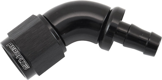 AF518-06-05BLK - -6AN TO 5/16" BARB 60 DEG FULLFLOW PUSH LOCK BLACK