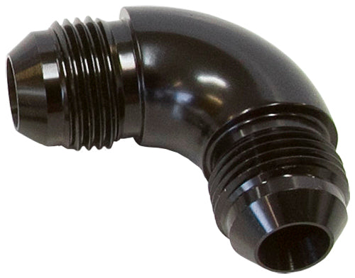 AF521-06BLK - -6AN 90 DEG MALE FLARE UNION BLACK FULL FLOW NO RESTRICTION