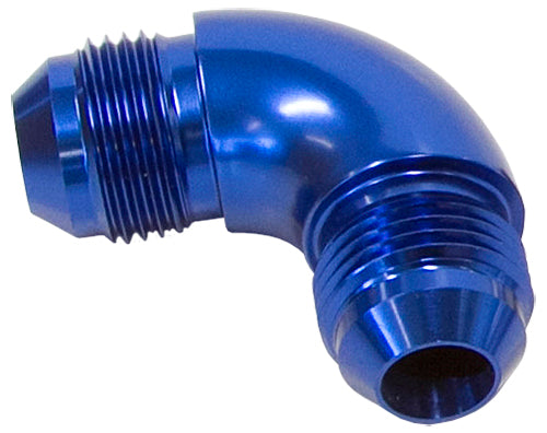 AF521-08 - -8AN 90 DEG MALE FLARE UNION BLUE FULL FLOW NO RESTRICTION