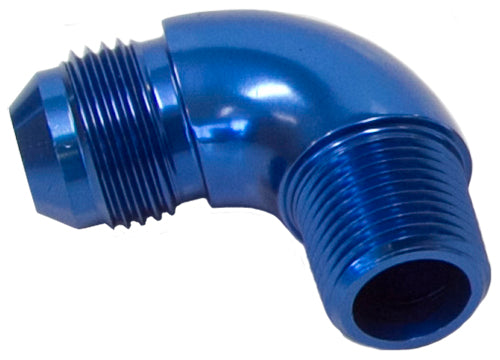AF522-06 - 90 DEG 1/4" TO -6AN FULL FLOW BLUE NO RESTRICTION IN BEND