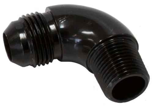 AF522-08-08BLK - 90 DEG 1/2" TO -8AN FULL FLOW BLACK NO RESTRICTION IN BEND