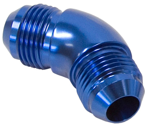 AF527-04 - -4AN 45 DEG MALE FLARE UNION BLUE FULL FLOW NO RESTRICTION