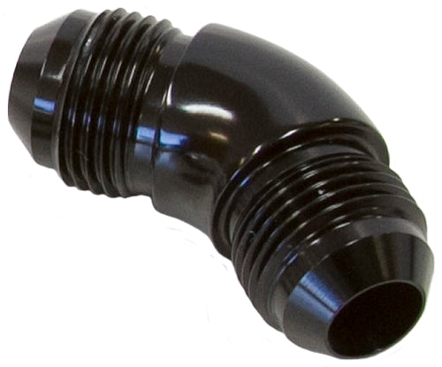 AF527-06BLK - -6AN 45 DEG MALE FLARE UNION BLACK FULL FLOW NO RESTRICTION