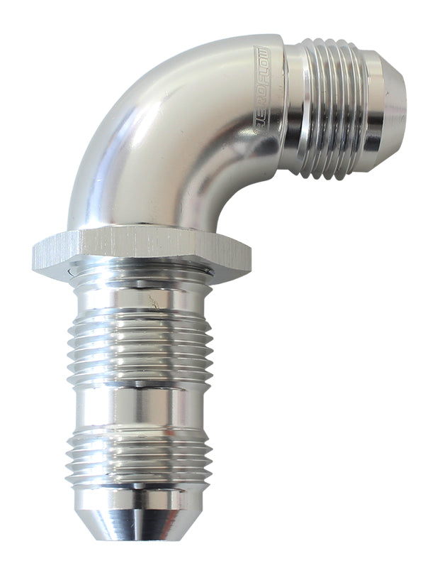 AF533-08S - 90 DEG BULKHEAD -8AN FULL FLOWSILVER NO RESTRICTIO NUT SEPER