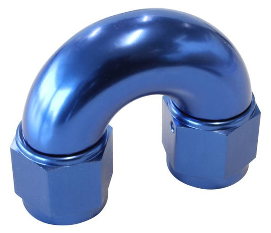 AF536-06 - -6AN 180 DEG SWIVEL COUPLER BLUE BILLET FULL FLOW 1 PIECE