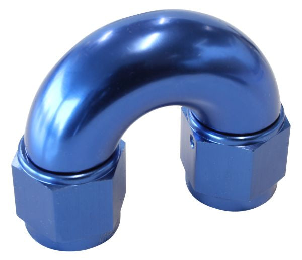 AF536-10 - -10AN 180 DEG SWIVEL COUPLER BLUE BILLET FULL FLOW 1 PIECE