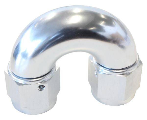 AF536-12S - -12AN 180 DEG SWIVEL COUPLER SILVE BILLET FULL FLOW 1 PIECE