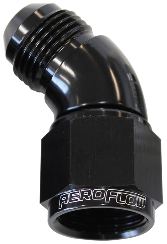 AF542-20BLK - 45 DEG FEMALE - MALE -20AN BLACK FULL FLOW