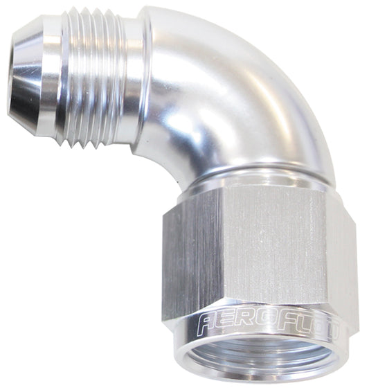 AF543-06S - 90 DEG FEMALE - MALE -6AN SILVER FULL FLOW