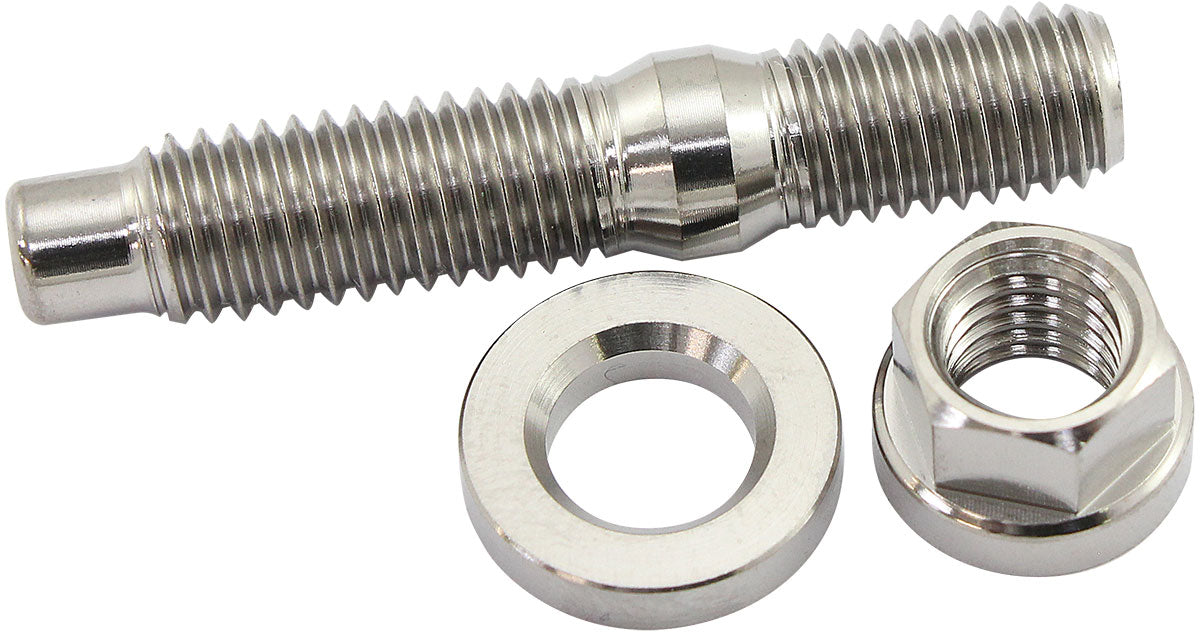 AF55-2005 - M8 TITANIUM STUD WASHER HEX NUT KIT M8X1.25mm HEADER BOLT