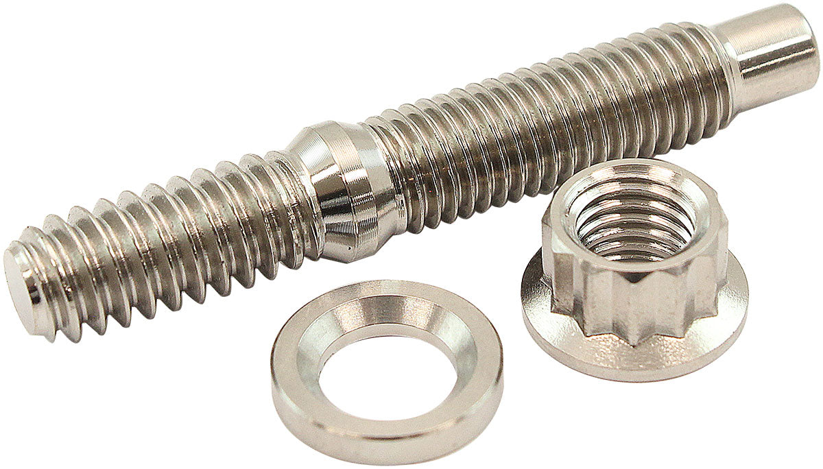 AF55-3000 - 1/4" TITANIUM STUD WASHER NUT KIT 1/4-24 NUT 1/4-20 BOLT HEADER Aeroflow - AF 55-3000