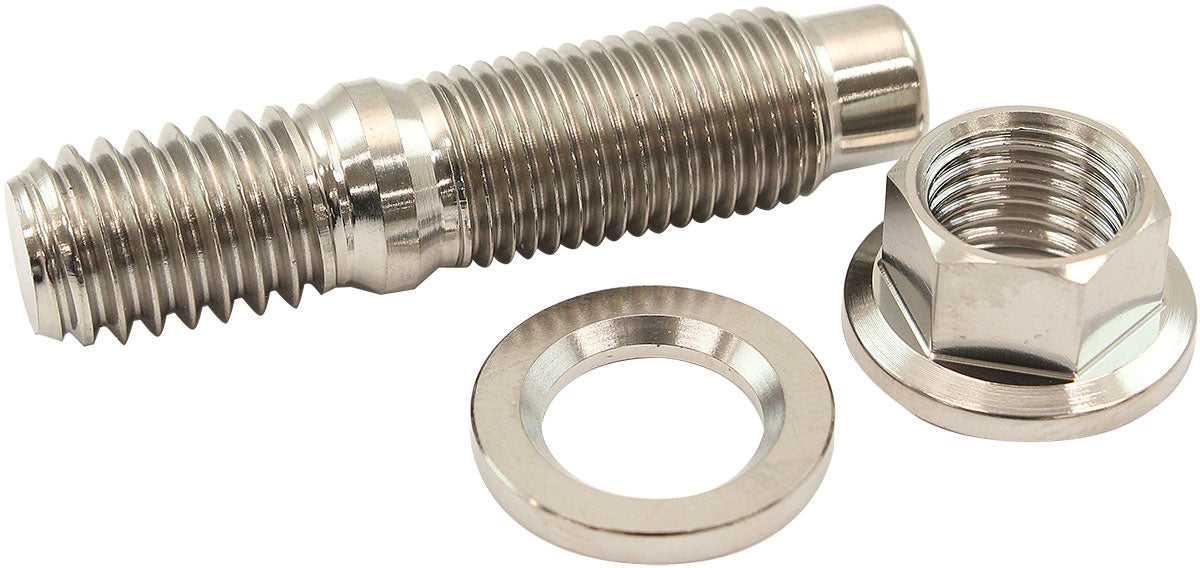 AF55-3007 - 3/8" TITANIUM STUD WASHER HEX NUT KIT 3/3-24 NUT 3/8-16 BOLTHEADER Aeroflow - AF 55-3007