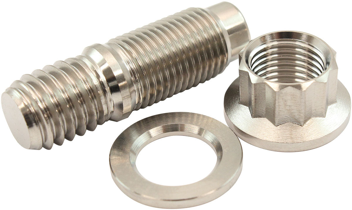 AF55-3011 - 1/2" TITANIUM STUD WASHER NUT KIT 1/2-20 NUT 1/2-13 BOLT HEADER Aeroflow - AF 55-3011