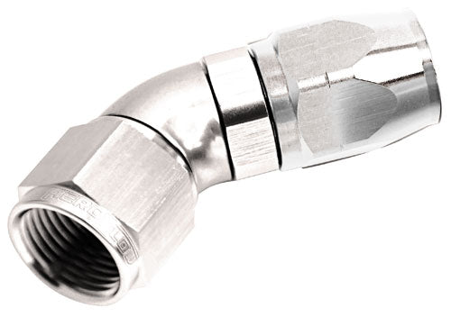 AF552-08S - ALLOY 45 DEG HOSE END -8AN SILVER CUTTER STYLE FULL FLOW