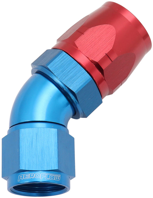 AF552-12-10 - STEPPED 45 DEG HOSEEND -12 HOSTO -10AN EXPANDER HOSE END BLU