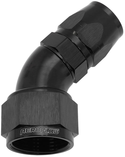 AF552-12-16BLK - STEPPED 45 DEG HOSEEND -12 HOSTO -16AN REDUCER HOSE END BLAC